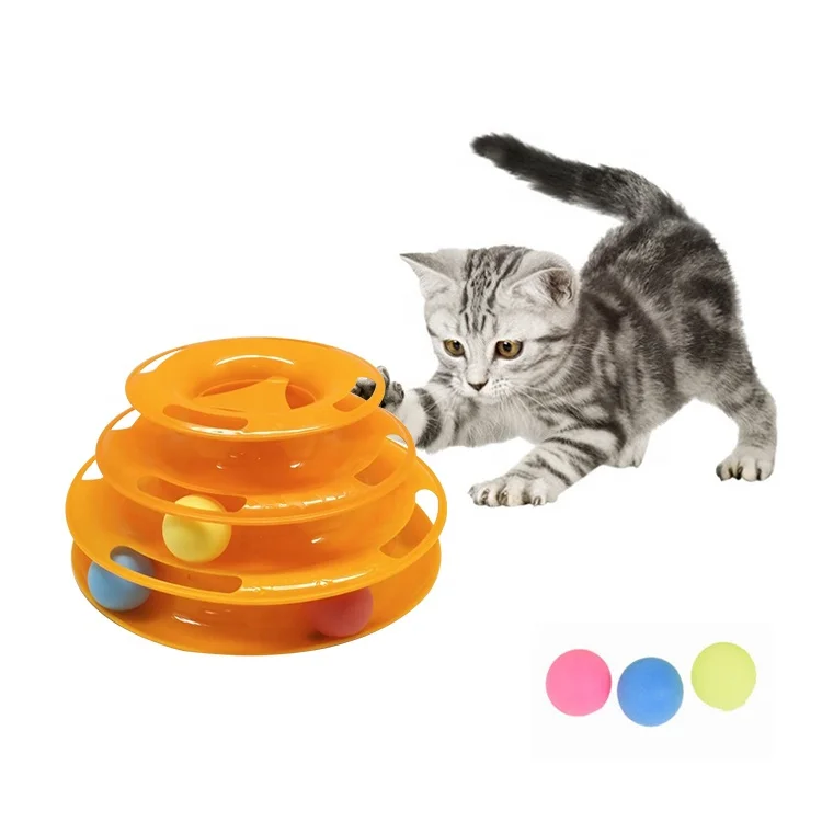 
Roller 3 Level Cat Tower Track Interactive Tower of Tracks Cat Toy 