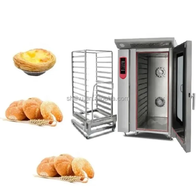 low price industrial 12 Trays Hot Air Rotary Convection Oven bread cake biscuit baking oven machine trolley oven rotetid