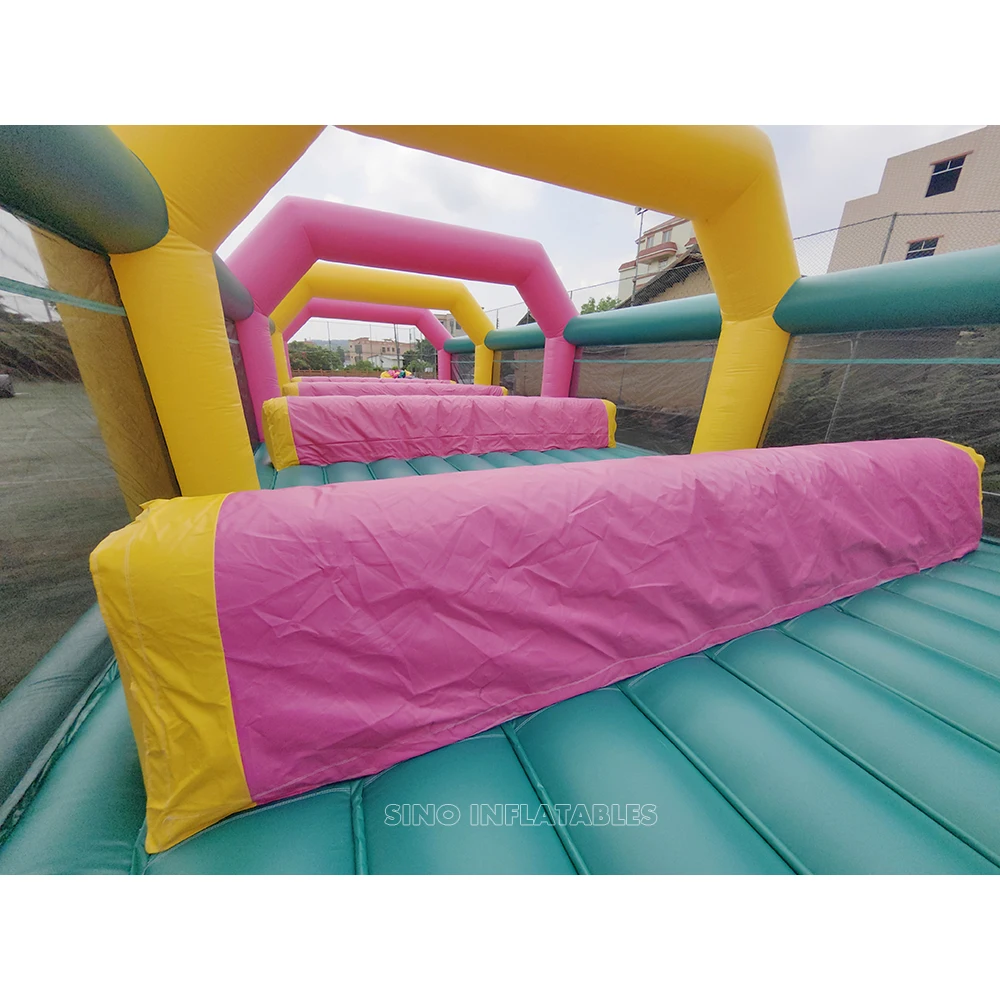 20x8m commercial grade hurdles running inflatable obstacle course for outdoor boot camp N team building