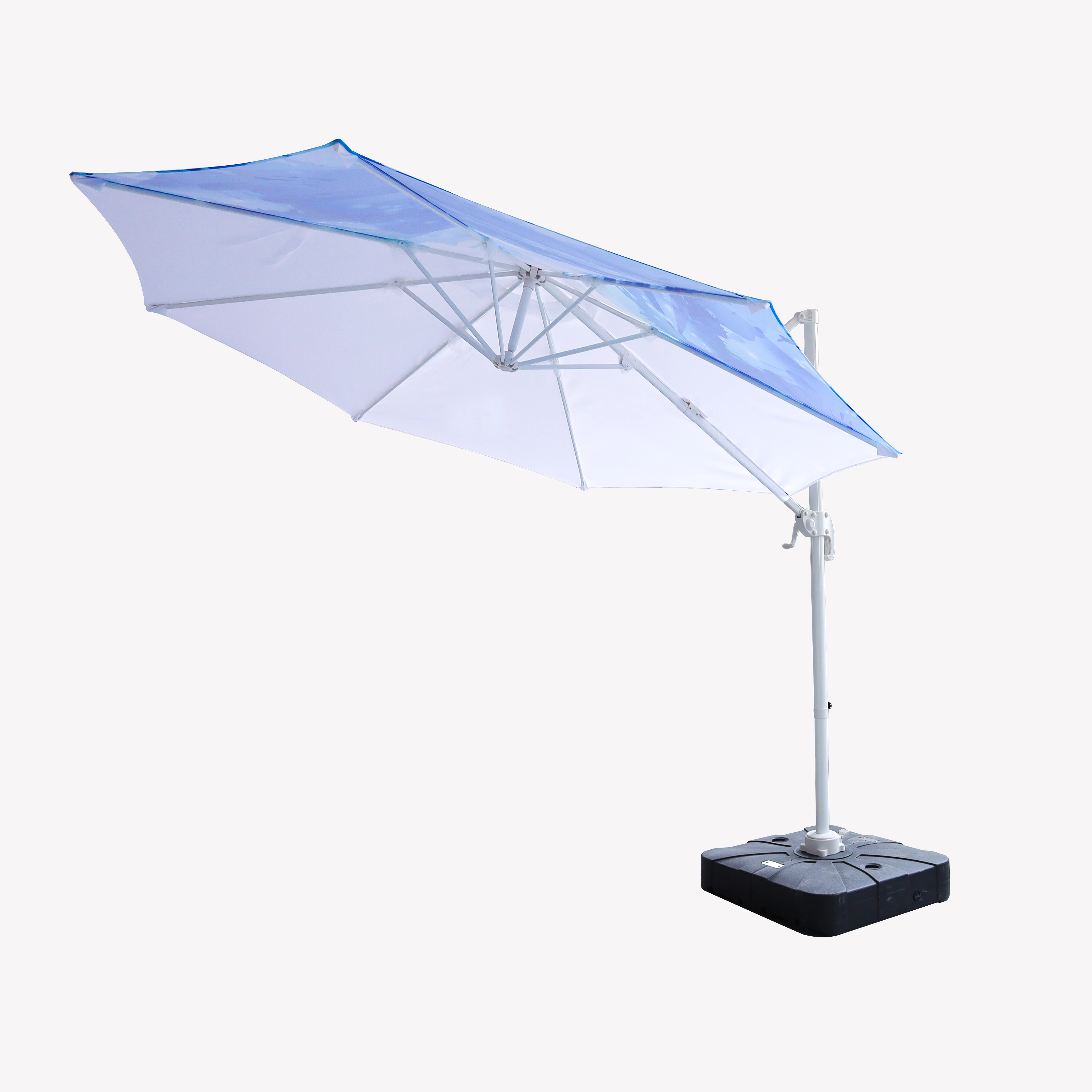 9Ft Outdoor Banana Catilever Umbrella Patio Restaurant Cafe Hotel Big Garden Umbrella Parasol Personal Outdoor
