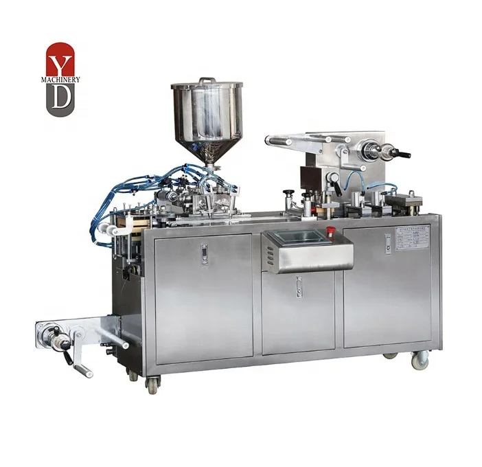 
Mini type low price automatic blister packing packaging machine for butter honey jam liquid forming filling sealing machine 