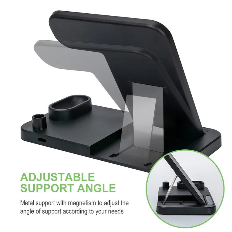 Latest Wireless Charging Station 15W 3 In 1 Cell Phone Qi Wireless Fast Charger For Iwatch For Air Pods Phone Charger Wireless