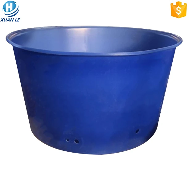 Rotational plastic 100 gallon fish farming tank container for aquaponics