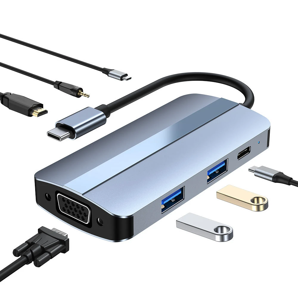 Usb-концентратор для ноутбука usb 3 0 2 HDTV PD-зарядка аудио VGA TF SD