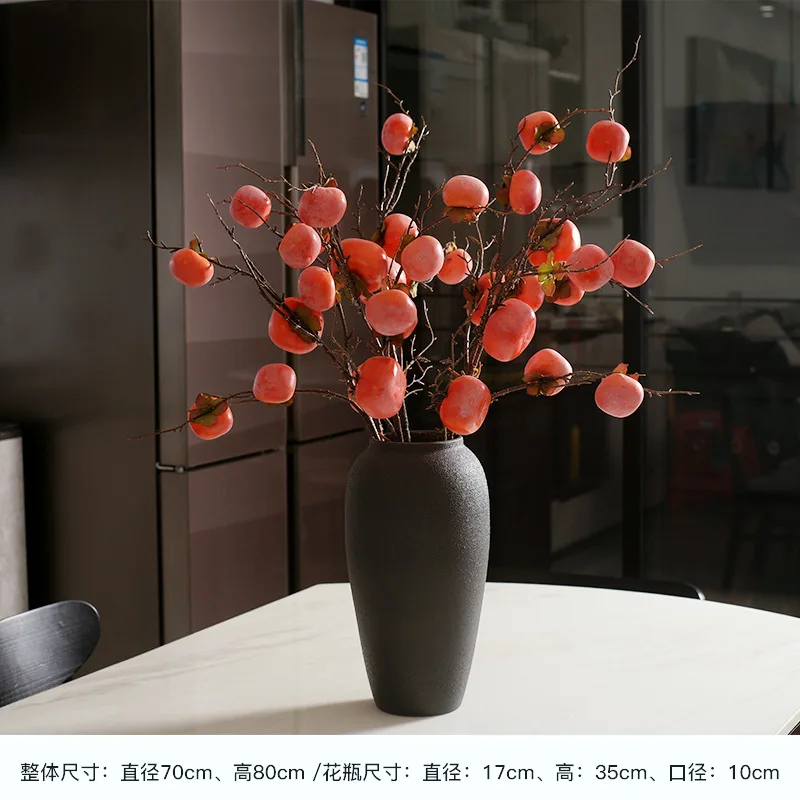 Wholesale artificial fruit Persimmon branch for home indoor outdoor wedding decoration