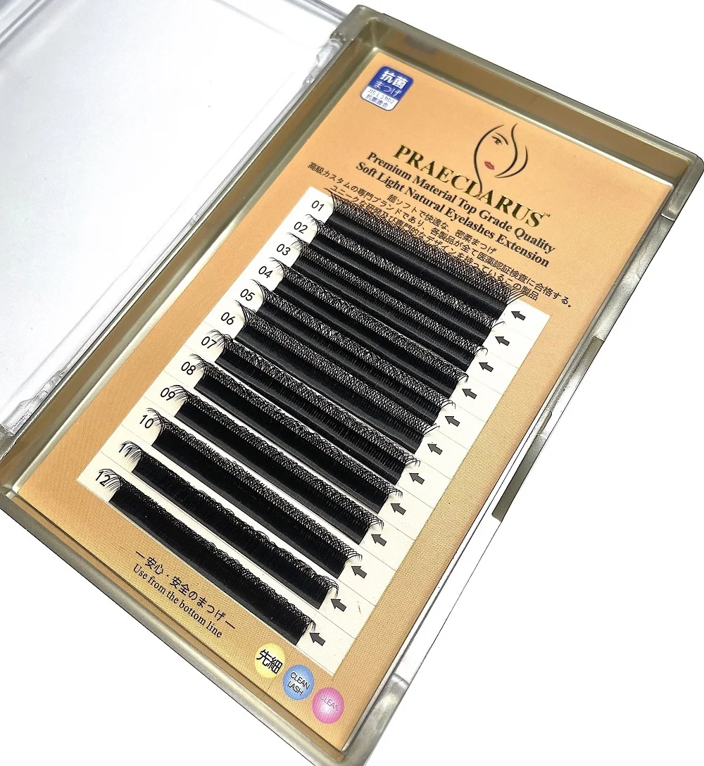 High quality 0.07mm Premade volume fans eyelash extensions 3D W Lash J B C D DD Curl qingdao eyelash