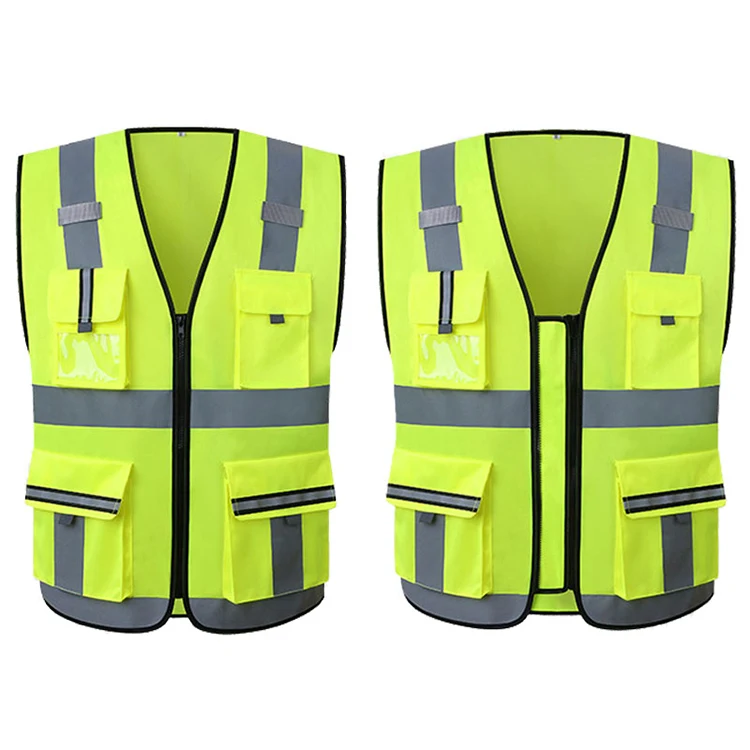 Good Quality  Reflective Vest Harness LED Safety Equipment Reflective Vest With Multi Pocket
