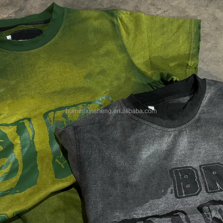 Manufacturer man oversize 100% cotton short sleeve boxy cropped round neck t shirt custom graphic vintage t shirt men