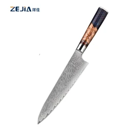 9 Pcs cuchillos de chef profesional Vg10 Knives Kitchen Chef Couteau Santoku Japanese Damascus Knife Set