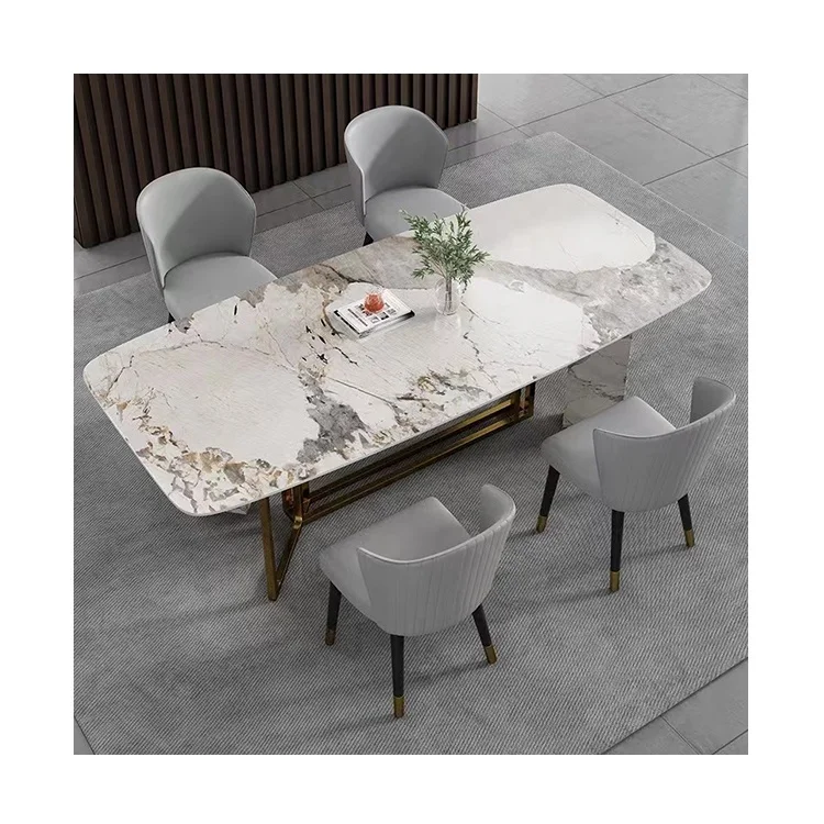 Online Wholesaletor Modern Luxury Set Glass Rectangular Dining Table