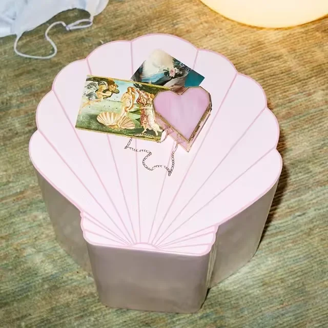 Seashell Side Table  Perfect For Displaying Solo Or With Your Favorite Trinkets Side Table End Table