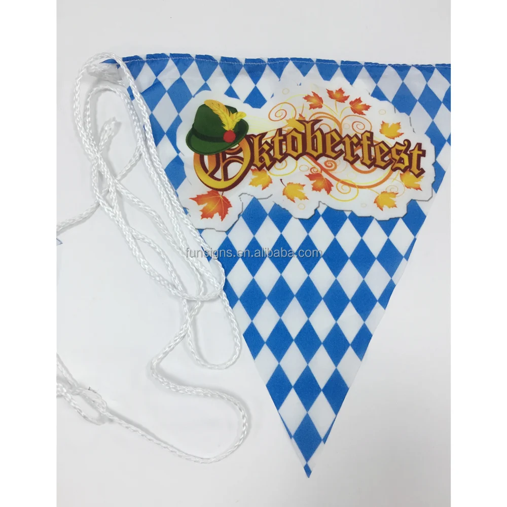 Custom Polyester Fabric Pennant String Flag for Celebration Decoration Triangle Bunting Flag
