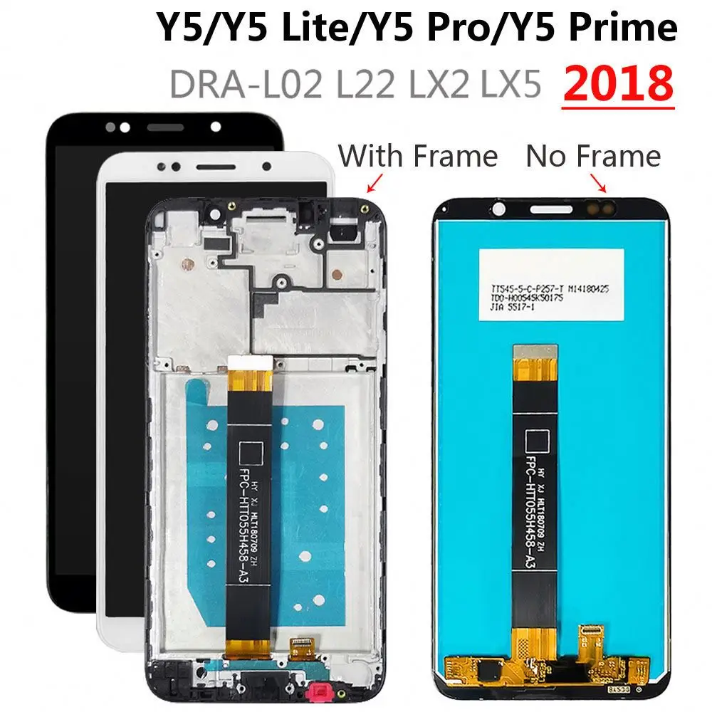Professional Manufacturer Mobile Phone Lcd Display For Huawei Y5 Prime 2018/Y5 2018/Y5 Pro 2018 Lcd Honor 7A With Frame