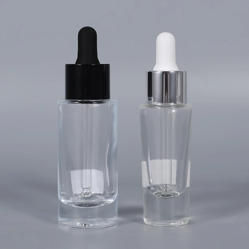 Hot selling 15ml 30ml 50ml essential oil essence clear glass dropper bottle