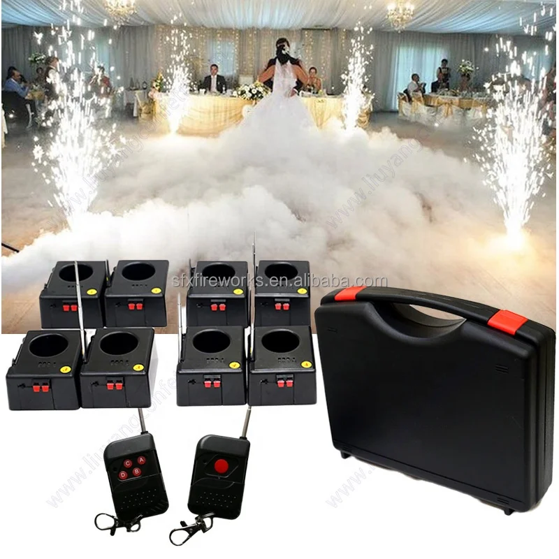 Hot Sale 8-Channel 8cue Cold Stage Fountain Fireworks Firing System Double Wireless Remote Control for Party Decorations
