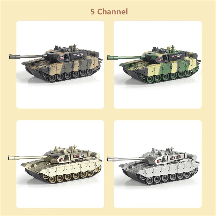 4 styles tracked RC tank one click simulated firing 5 channels sound effect toy sand remote control tank for wholesale