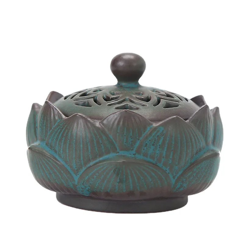 Hot Sale Handmade  Fancy Ceramic Lotus Incense Stick Holder Incense Burner