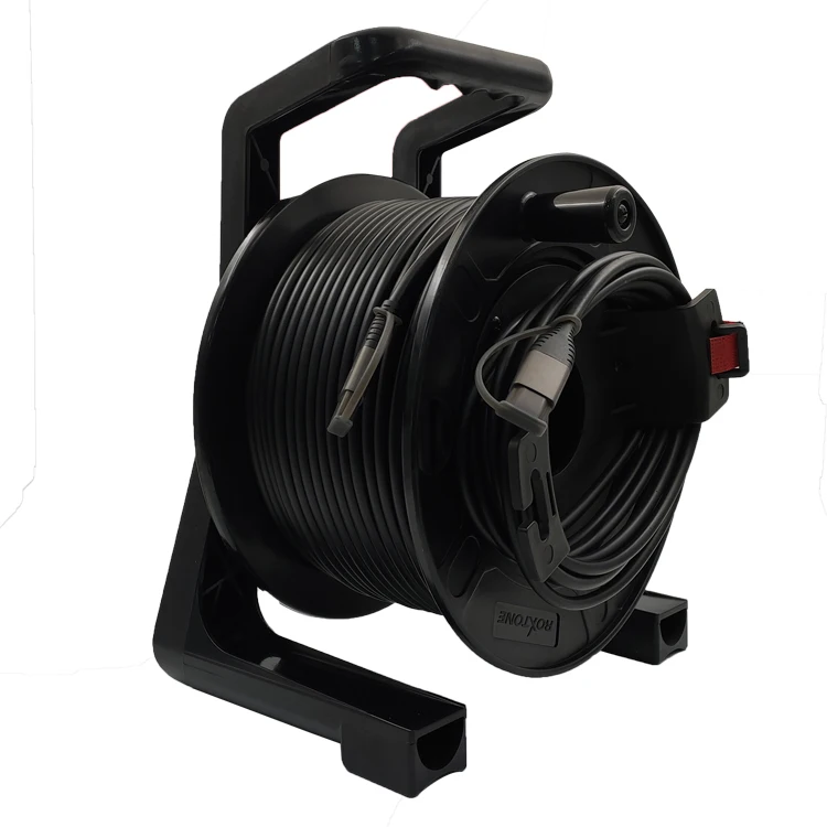 Ultra HD 8K 4K HDMI 2.1 Cable AOC reel cable Steel Armored HDMI Active Optical Cable 50m