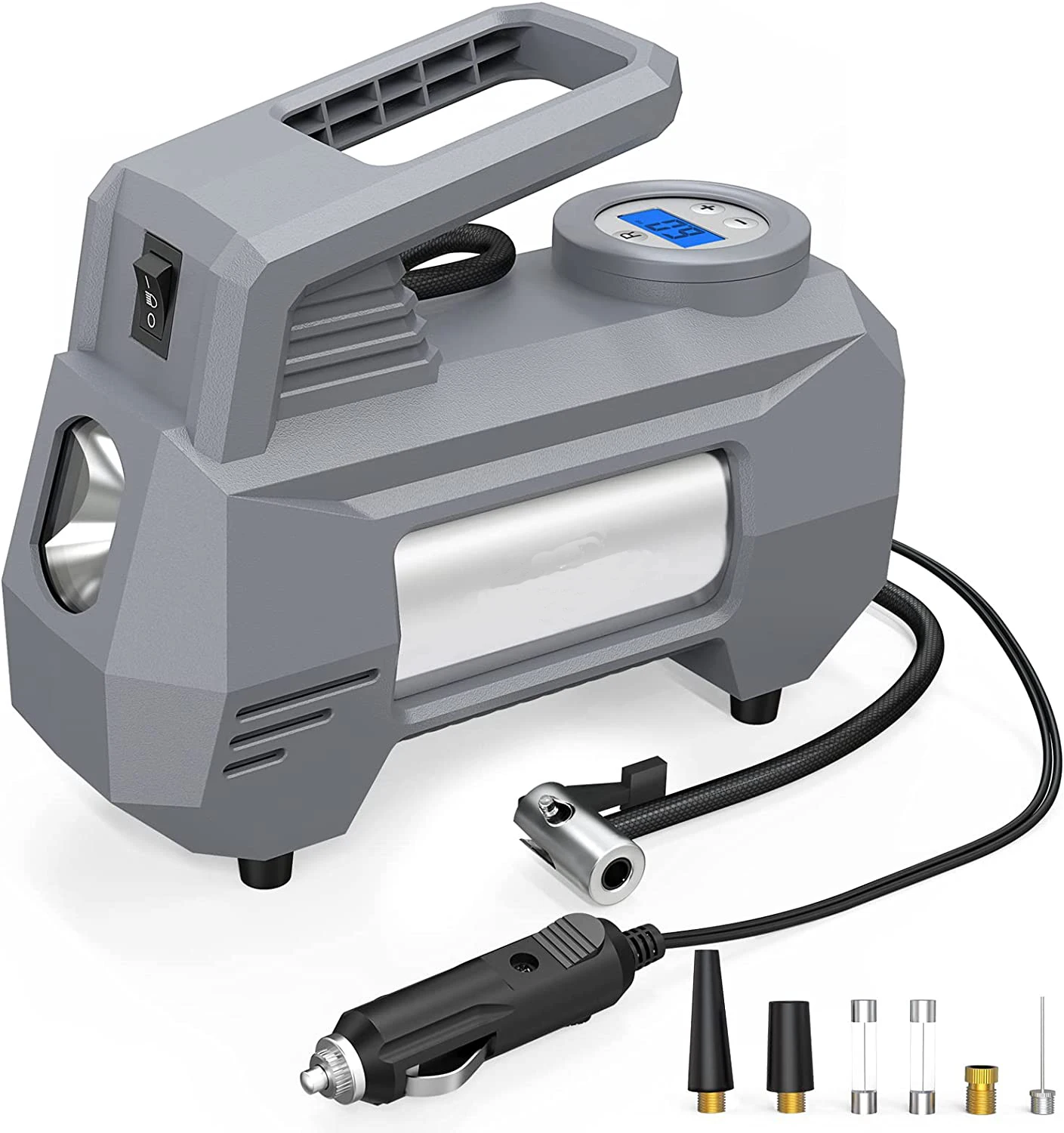 12V tyre inflator Air Pump Portable Car Air Compressor 150 PSI with Emergency LED Light for Car Motorcycle Bicycle