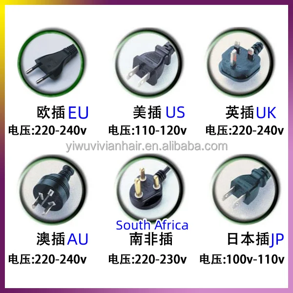 Black Pink White Purple Adjustable Temperature Hair Salon Fusion Iron Connector for Keratin Bond Hair Extensions