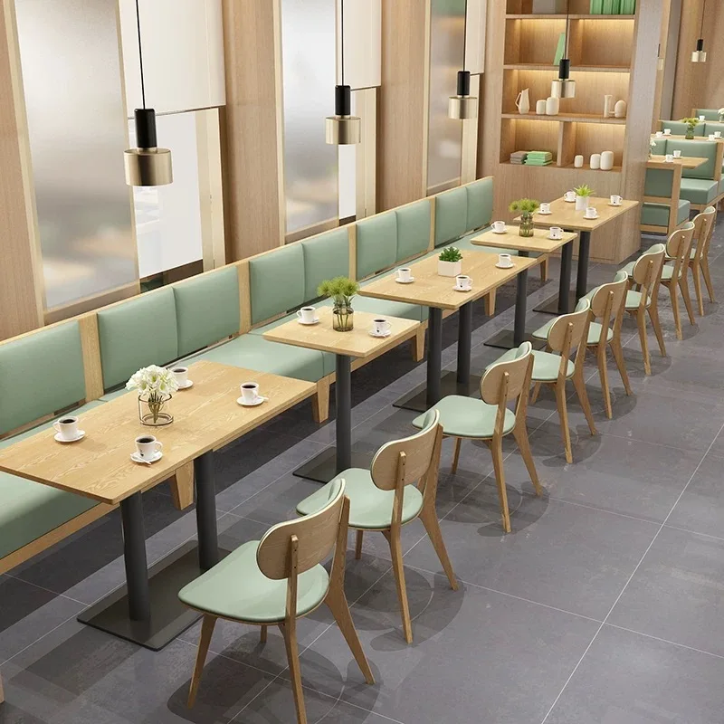 Theme Western tea restaurant tables chairs booth card seats hamburgers cake dessert bars coffee shops tables chairs