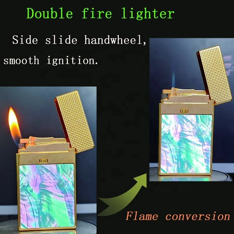 wholesale China Lighter  Plating gold overall brass luxury and expensive lighters can be customized Logo