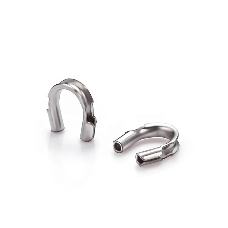 Обжимные концы для бижутерии, U-образная застежка из серебра 925 пробы для бижутерии, фурнитура «сделай сам» для изготовления ювелирных изделий