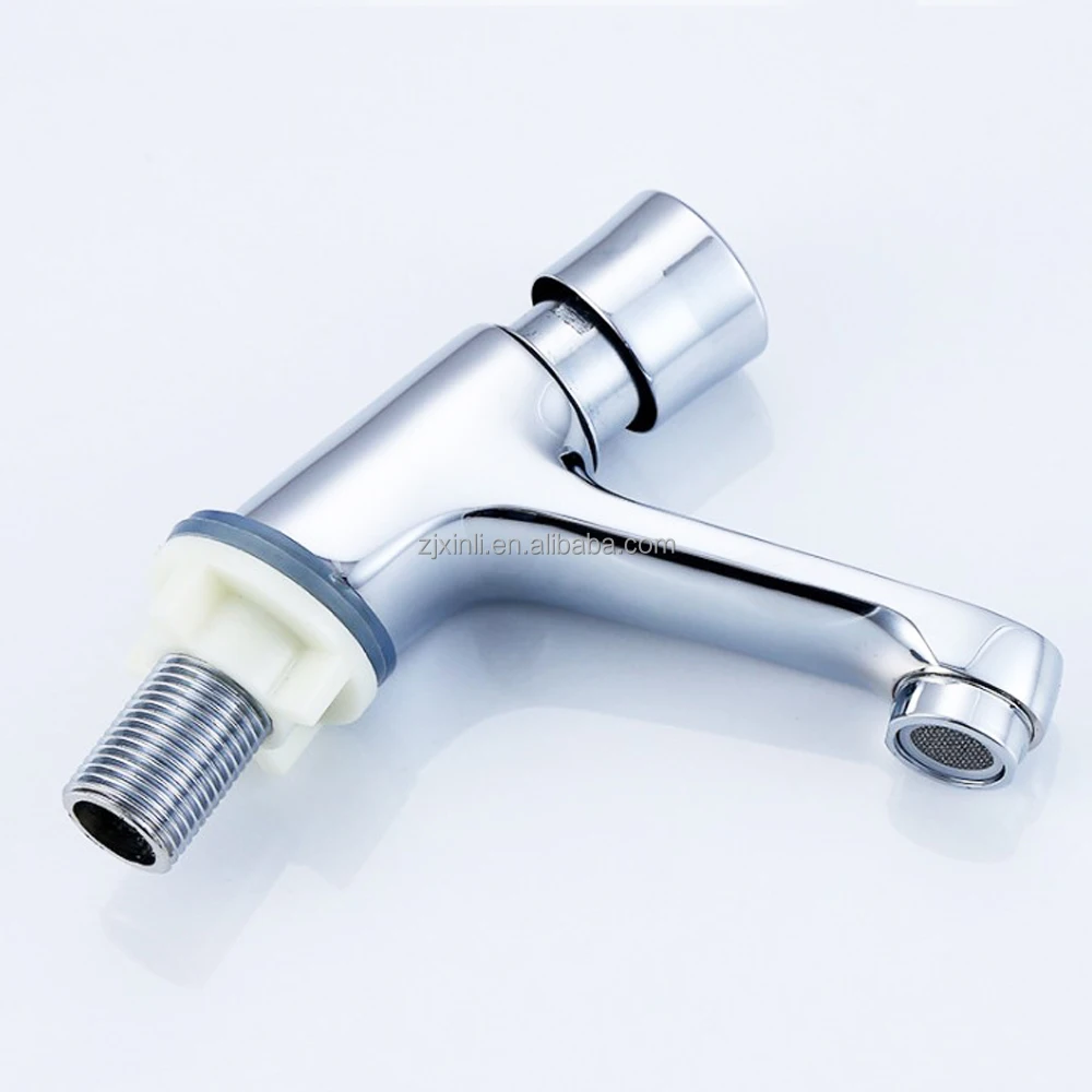 X10087 Deck Mounted Chrome Brass Material of Self Closing Time Extended Tap