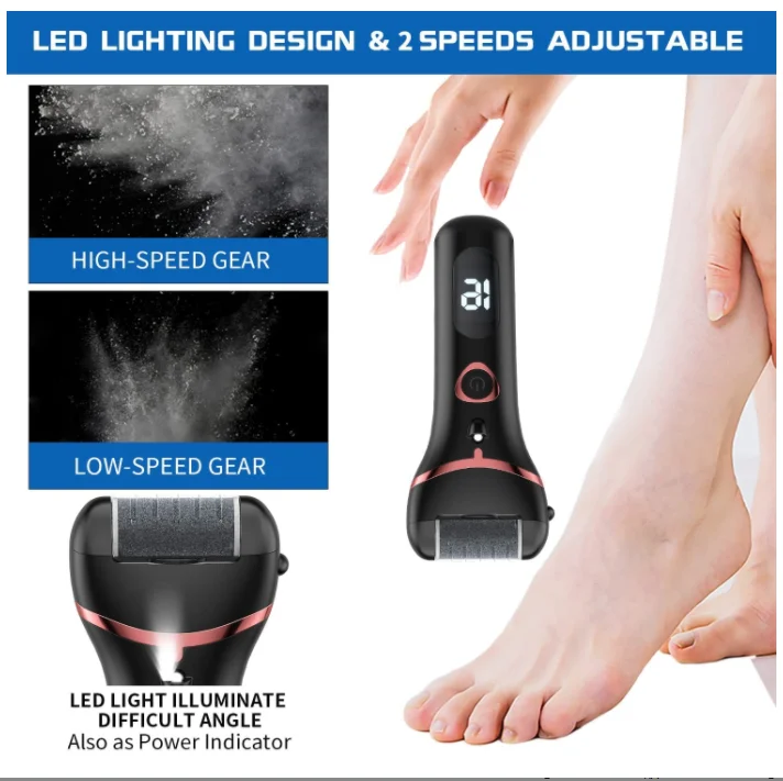 Electric Foot Callus Remover Machine Nano Foot Scrubber Set USB Rechargeable Pedicure Foot File For Professional Feet Care