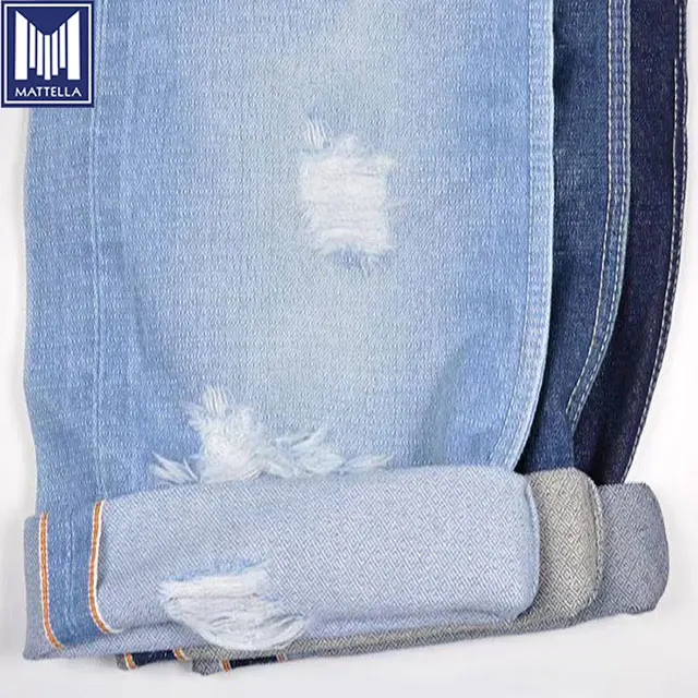 premium custom knitted dobby jacquard italian korea japanese usa selvage indigo pure cotton selvedge men jeans denim fabric