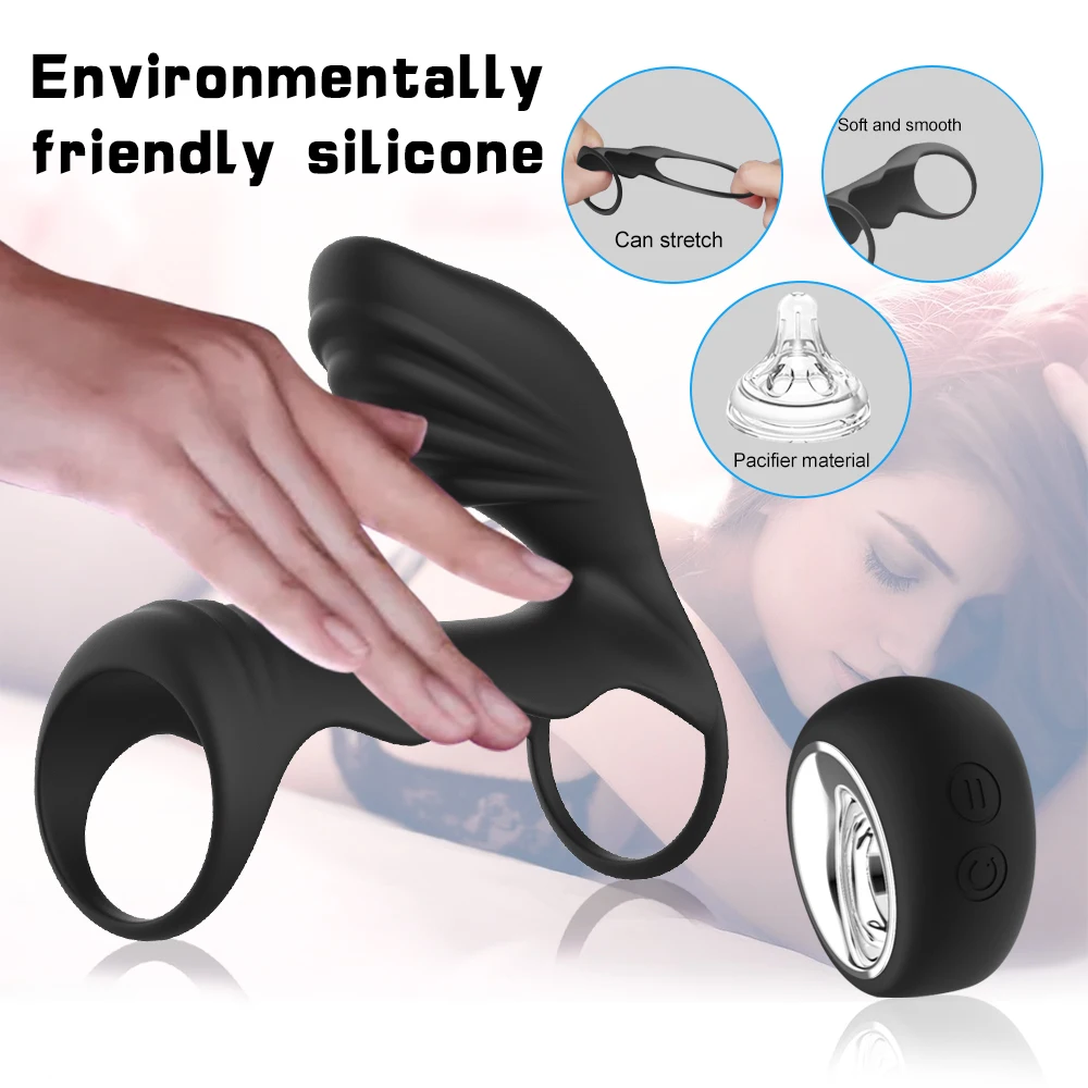 
Remote Control 12 Speed Vibrator Cock Ring for Men Delay Ejaculation G Spot Stimulation Intimate Sex Toys for Couples 