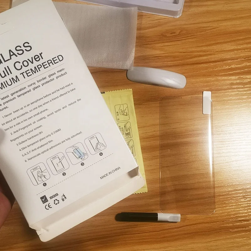  RICOO Wholesale LED Light UV Liquid Glass Screen Protector Tempered For Xiaomi MI NOTE 10 Pro