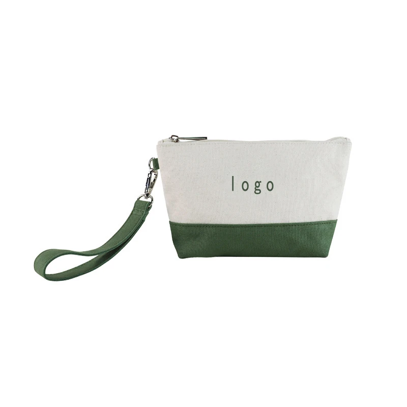 Small Canvas Fashion cosmetic Pouch  Customized Logo Printed Coin Purse