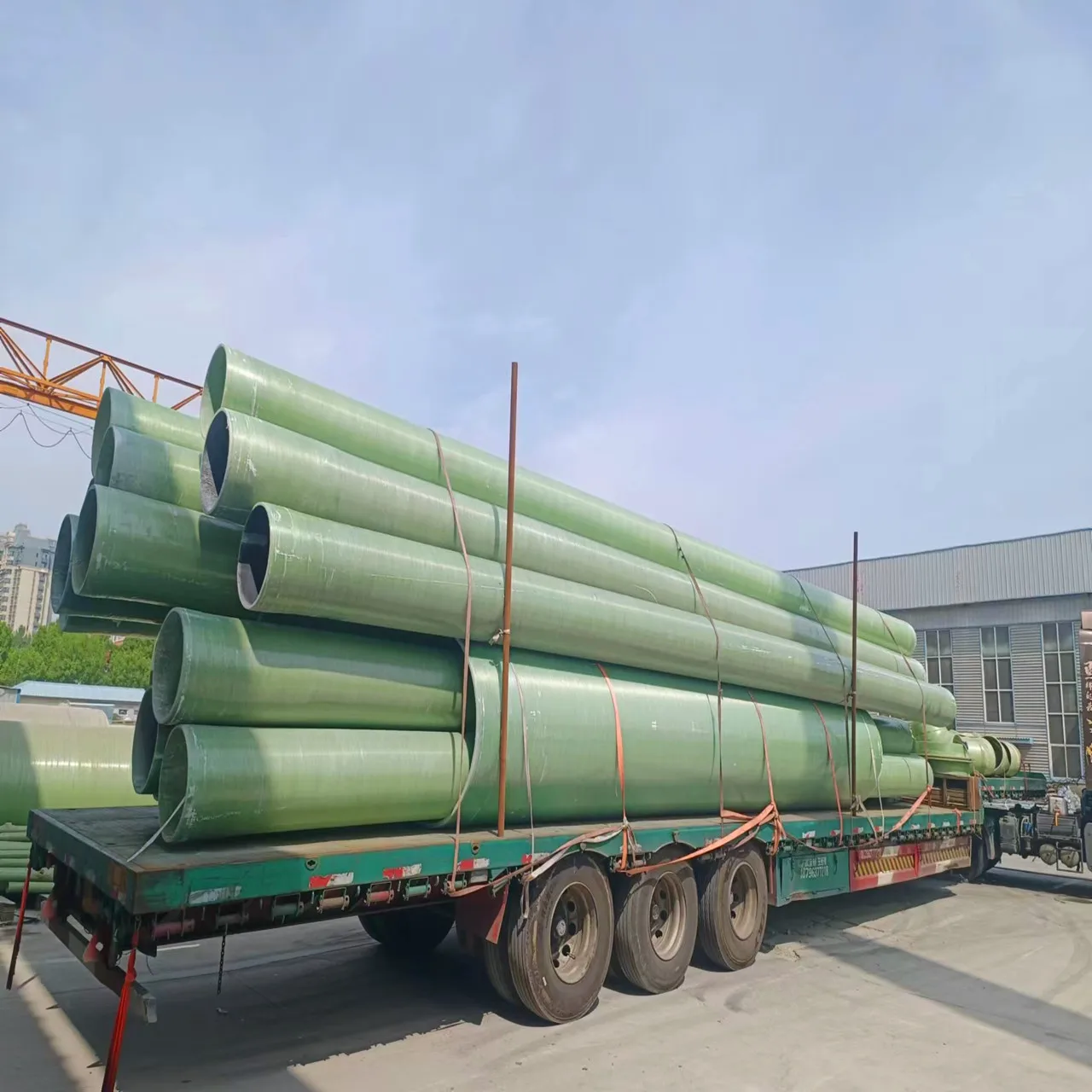 DN50  DN100 Fiberglass Reinforced Cable Protection Pipe Power Alkali-Free FRP Pipes