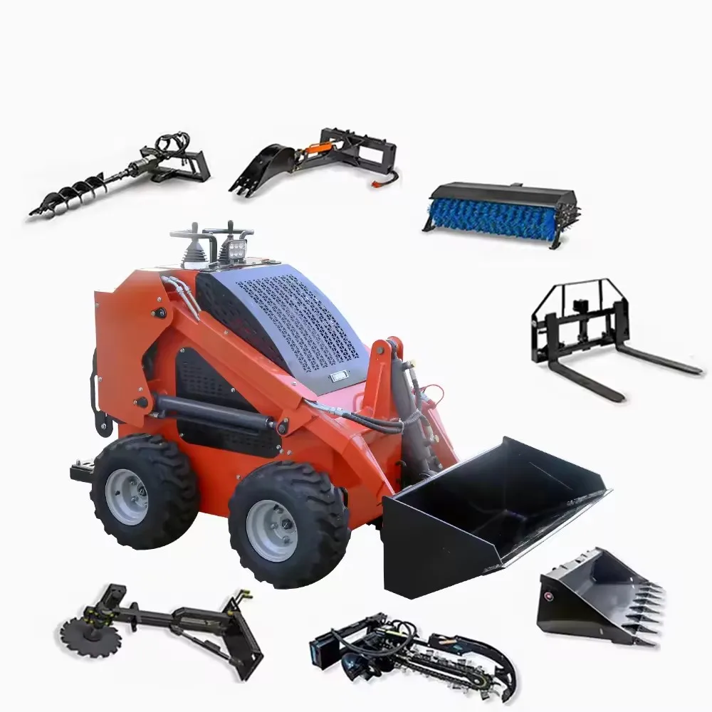 Earth Moving Machinery Skid Steer Loader Bucket Small Electric mini Wheel Loader With Standard Bucket