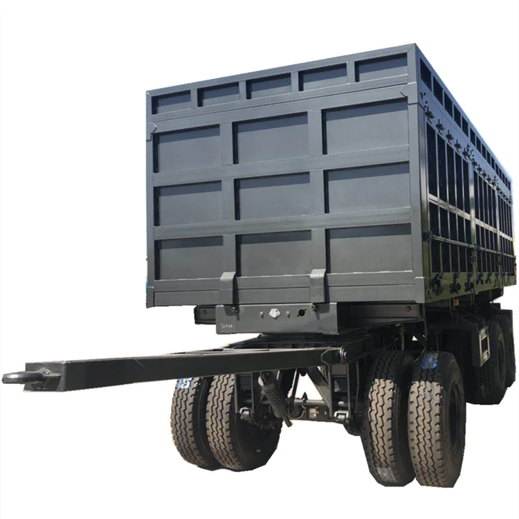 Китай прицеп 2 оси Тяговый буксировочный Долли грузовой полный Traile rFence прицеп насыпной грузовой Трактор Гидравлический самосвал для продажи