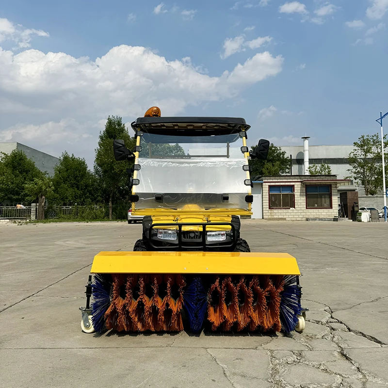 Multifunction Fully Enclosed Snow Plow Truck Four-Wheeled Driving Snow Sweeper Snow Removal Vehicle