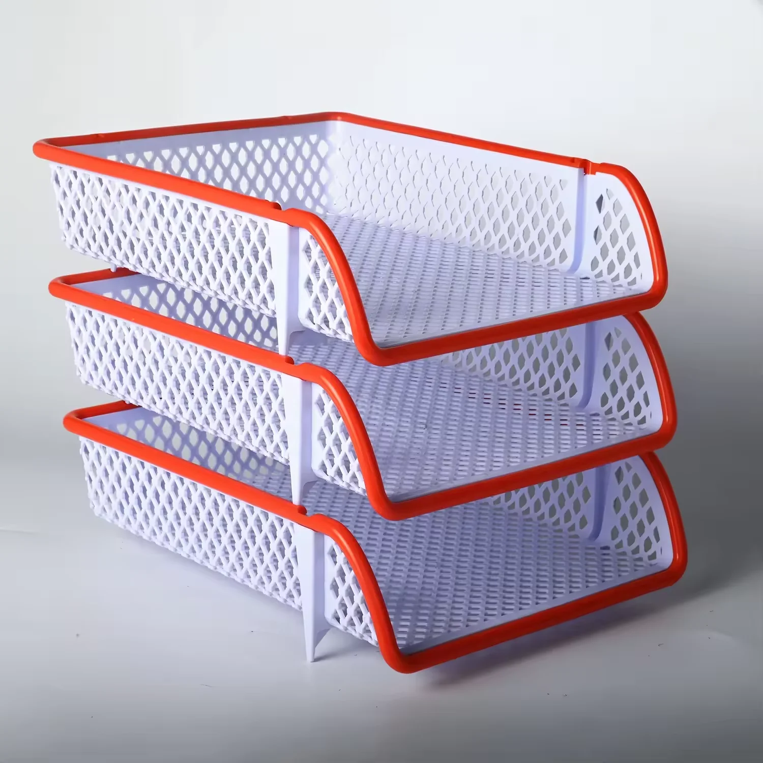 Made In China Quality White Simple Desktop Organizer Pp Material Durable File Storage Racks