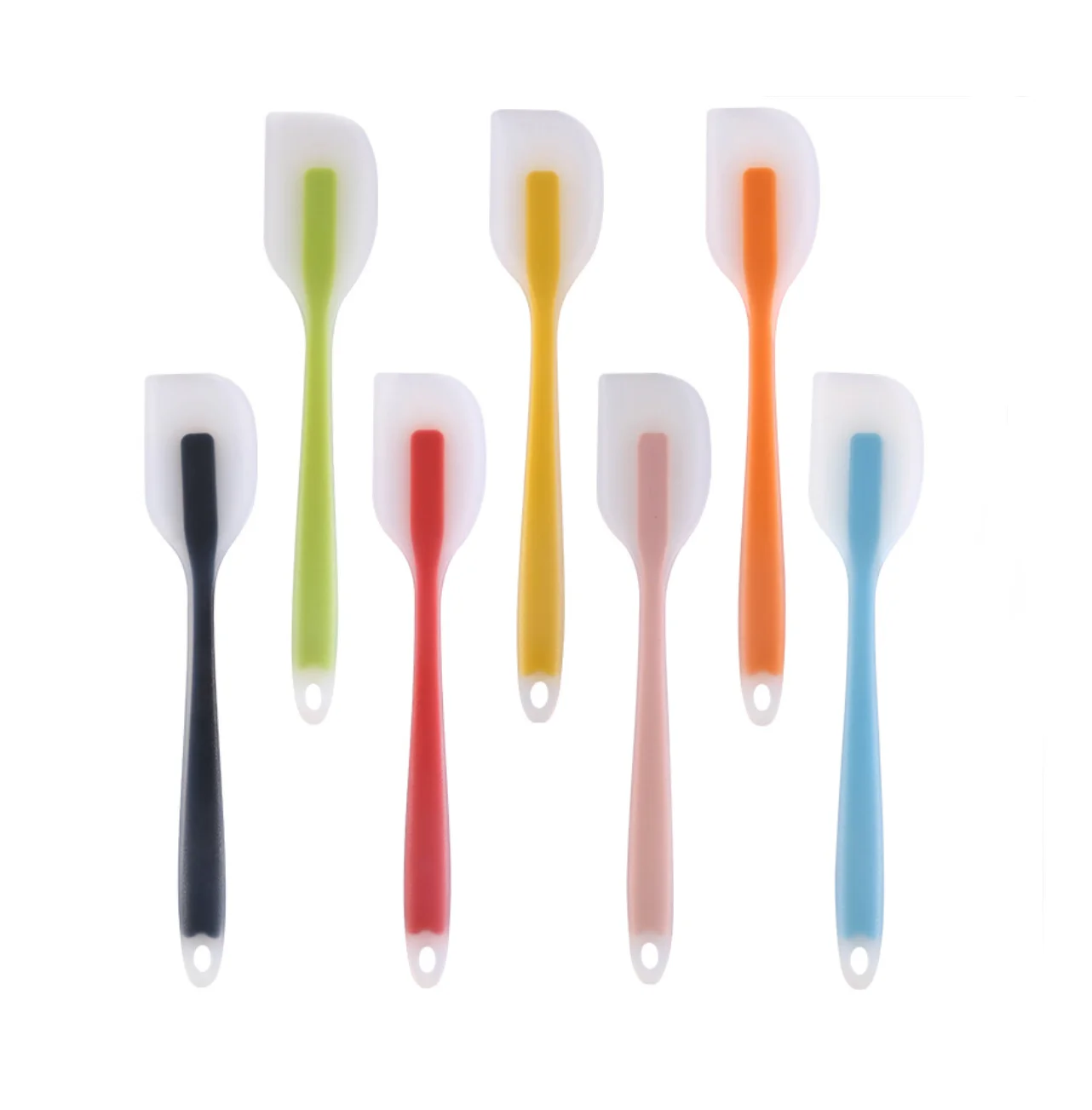 
High temperature resistant colorful Silicone butter scraper cream cakes spatula 