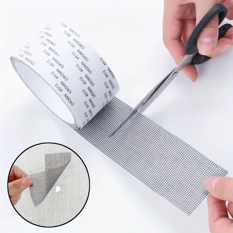 Single Sided Adhesive and Waterproof Mosquito Net Window Door Fiberglass Mesh Fly Screen Repair Tape