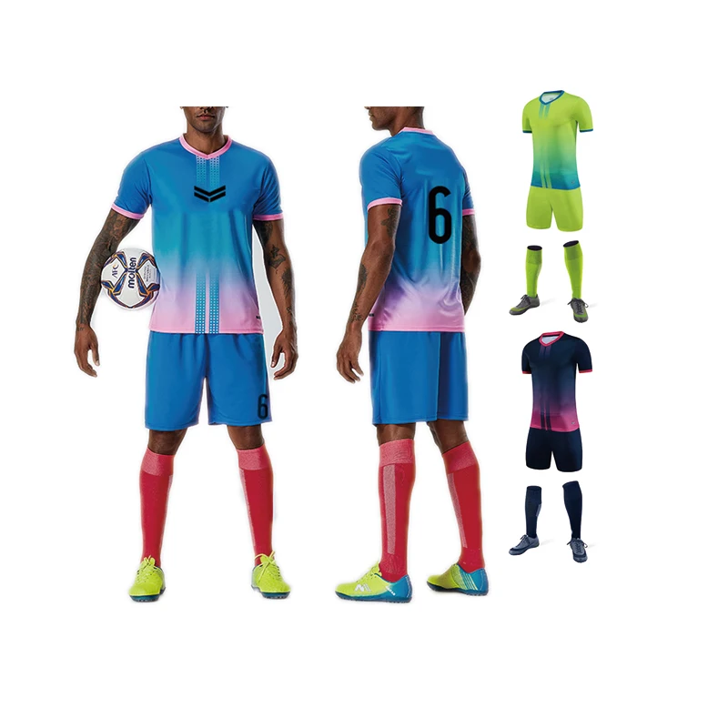 Latest Technologies In Printing Custom Logo Football Clothes Design Men Soccer Wear Cheapest Soccer Jersey For Team