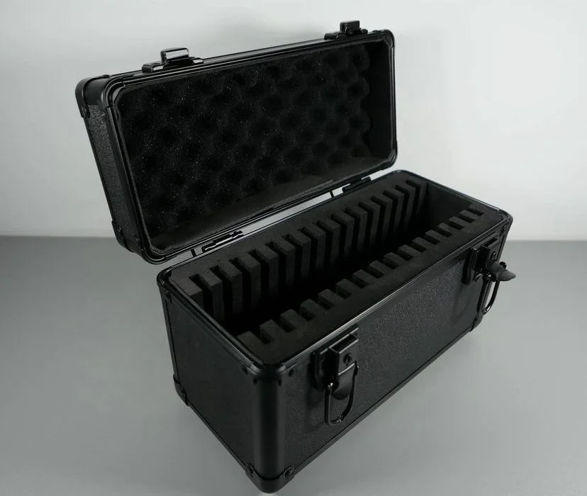 One Row Aluminum Frame Trading Card Case PSA Slab Case with Individual Slots for PSA/BGS