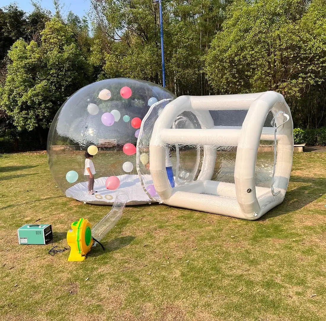 Bubble tent inflatable bubble house dome tent inflatable bubble tent with tunnel for party