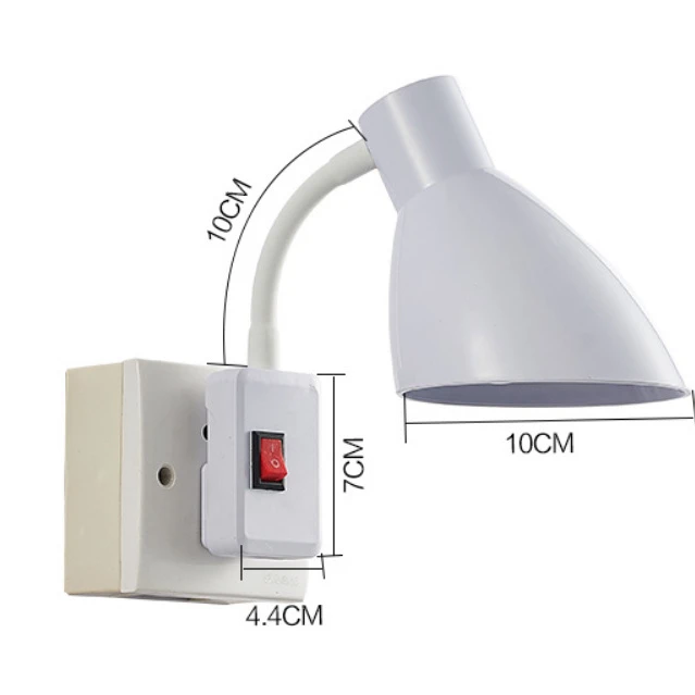 Настольная лампа с винтовым отверстием, ночник с защитой для глаз, настольное освещение для кабинета, настенная лампа с держателем для спальни