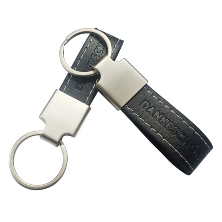 5 colors PU faux luxury  charm accessories car leather keychain with logo customized