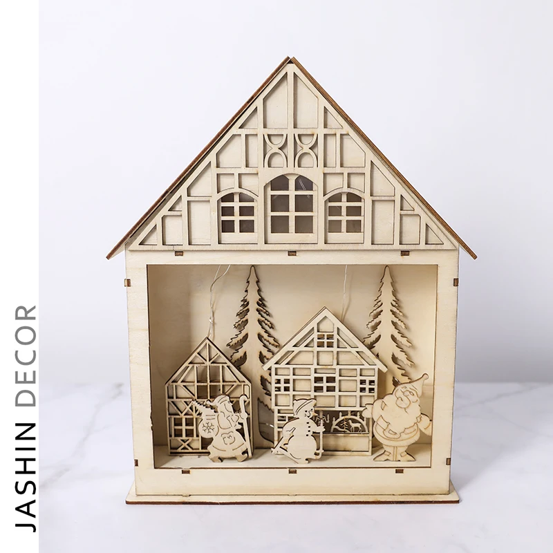 high quality small houses Christmas decorations small night lights Christmas  ornaments