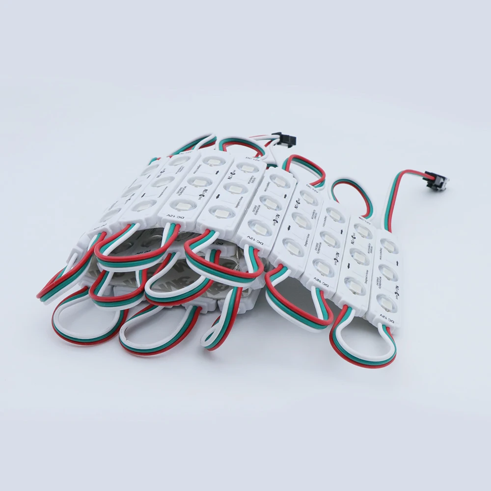 DC12v 3leds ws 2811 UCS1903 waterproof full color change rgb injection flashing addressable Ultrasonic led pixel module