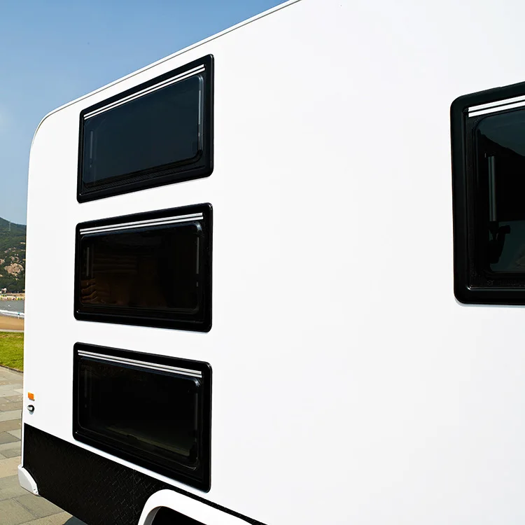 Best price ASA material 700*400mm RV window camper motorhome side window with fly net and blind