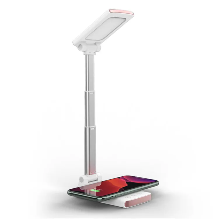 Modern desk light Foldable high quality 15W led desk lamp with wireless charger for iPhone 13