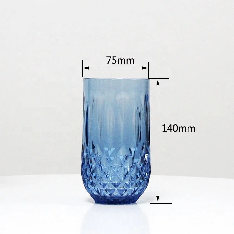 Best Seller Coastal Colors Round Glasses Kitchen Plastic Drinking Glasses Acrylic Drinking Tumblers In Bulk Highball Glasses